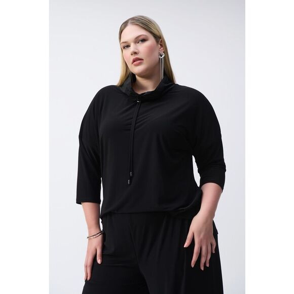 Joseph Ribkoff $285 Cowl Neck Casual Jumpsuit – Size 24 / 3X NEW - Picture 4 of 9